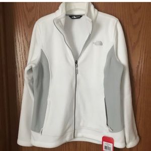 Women’s large NORTH FACE full zip FLEECE jacket NWT perFect TNF